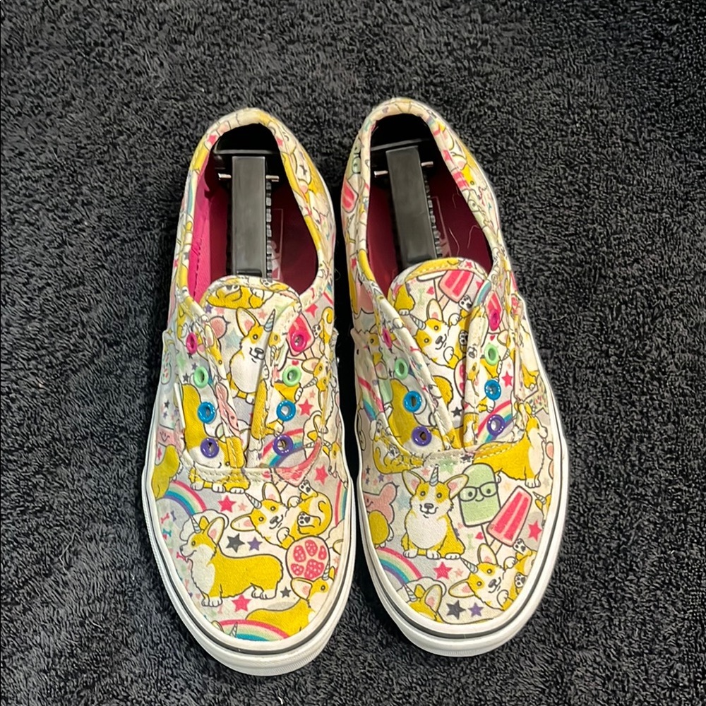 Vans Corgi Yellow and Pink Low-Top Sneakers